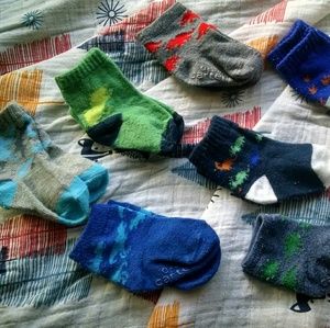 Set of 7 pairs dinosaur socks